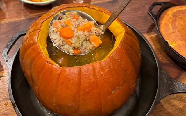 Autumn Sweet Potato and Sausage Soup